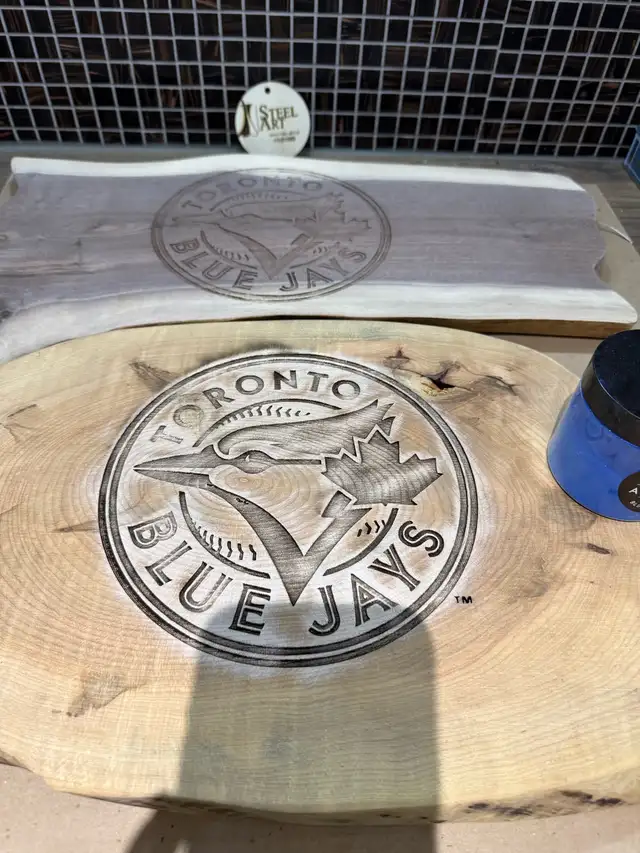 Handcrafted Toronto Blue Jays Live Edge Wall Clock in Home Décor & Accents in Markham / York Region - Image 7