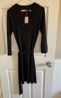 New Ladies Black Sweater Dress