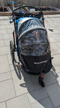 Schwinn Two Seat Bike Trailer with Stroller Attachment