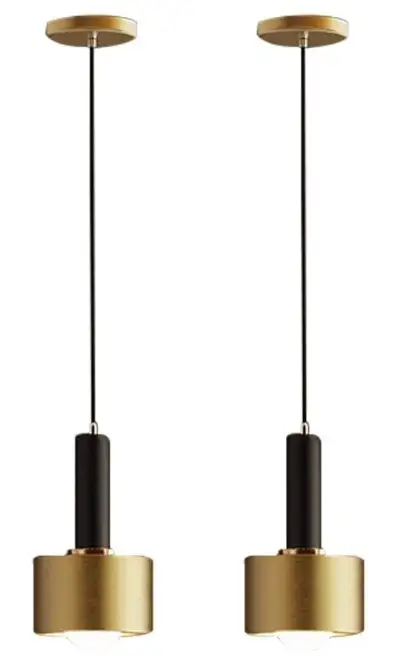 Black & Gold Pendant Lights (2 Pack), View more