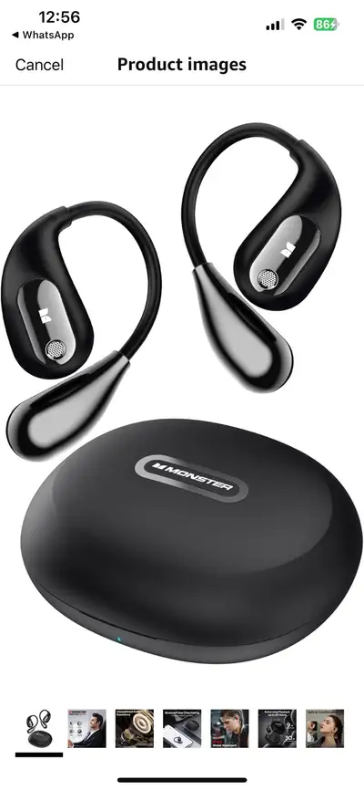 Brand new display unit Monster Open Ear AC210 Headphones, Advanced Audio with Bluetooth 5.4, Wireles...