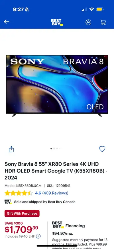 SONY BRAVIA 8 OLED TV, View more