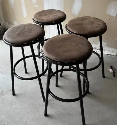 Set of 4 Brown Bar Stools / Counter Stools – Priced to Sell, View more