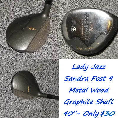 ⛳ ️ ⛳ Lady Jazz Sandra Post 9 Metal Wood Graphite Shaft 40”., View more