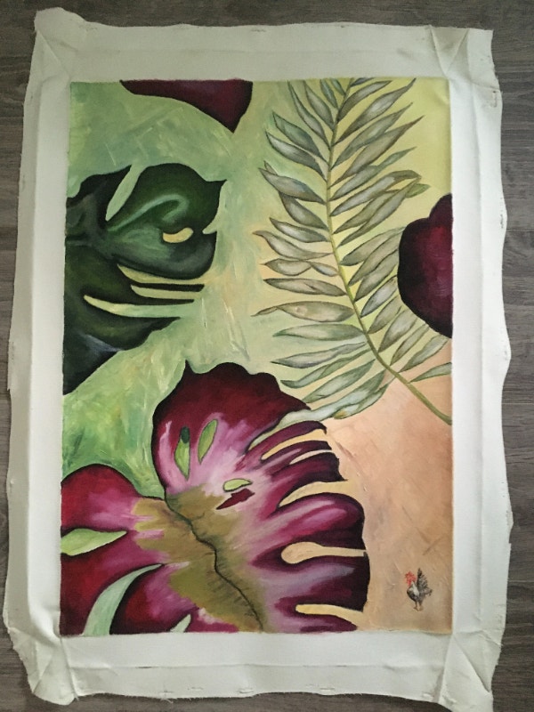 Two oil paintings HEIGHT 50cms/19.69" x WIDHT 35cms/13.78 Arts