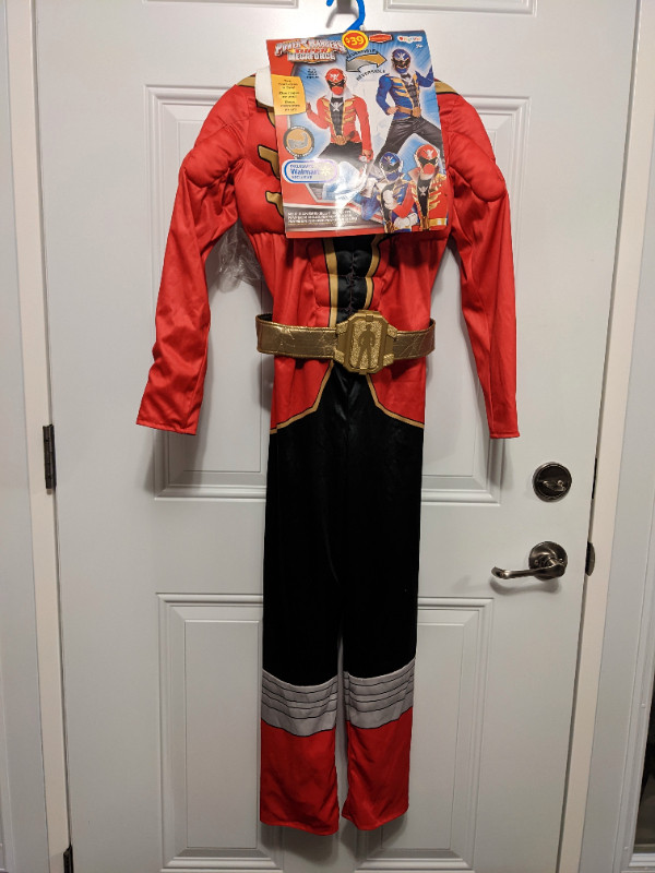 Reversible Blue/Red Power Ranger Halloween Costume size Med(7-8) in Costumes in Norfolk County
