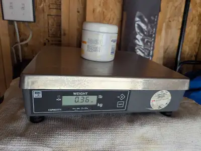 Commercial grade digital scale. Model - NCI / Weigh-Tronix model 7821-75 with a 75 kg (150 lb) capac...