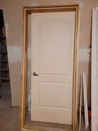 Solid wood door with frame