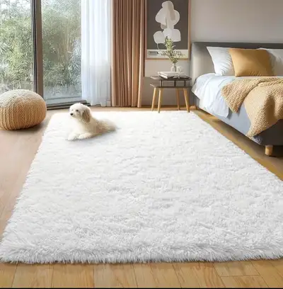 Soft, Fluffy White Carpet That Adds a Romantic And Warm Touch to, View more