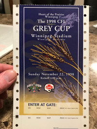 1998 Winnipeg Grey Cup ticket