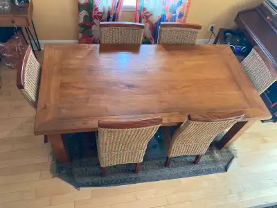 Teak Dining Table with 6 Chairs, View more