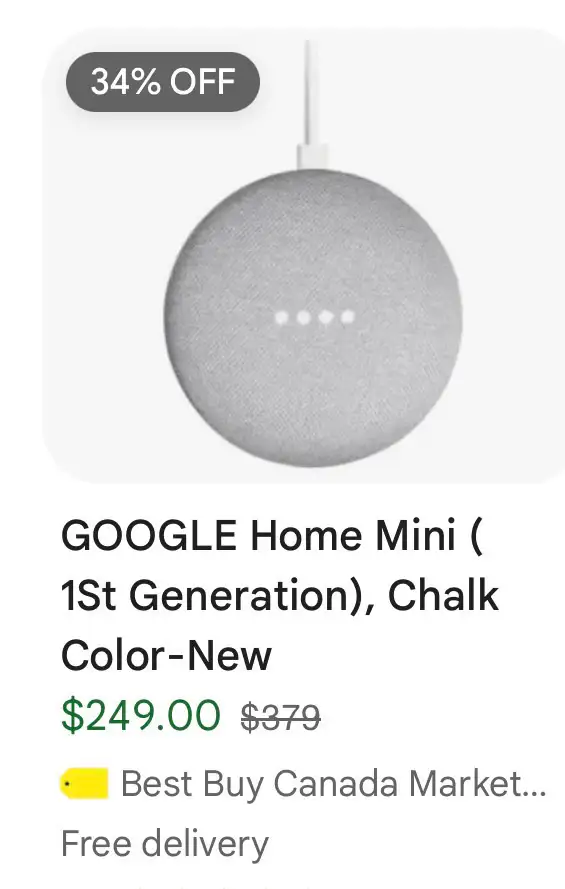 Google home mini 1st gen 471851187401533444