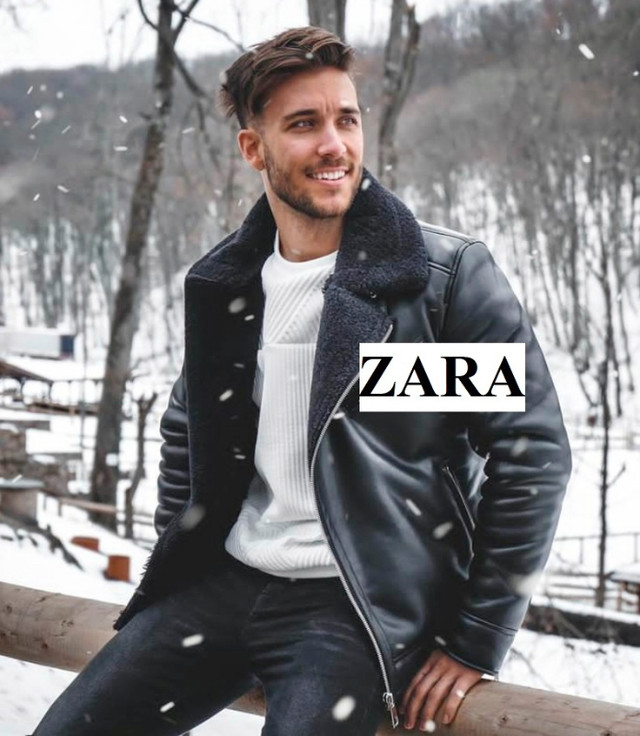 Zara jacket sherpa sherling coat manteau cuir leather men homme dans Femmes - Hauts et vêtements d'extérieur  à Ville de Montréal