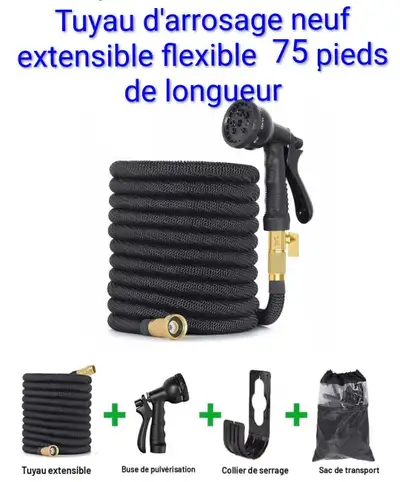 Plusieurs tuyau d'arrosage 50 ou 75 pi extensible flexible neuf, View more