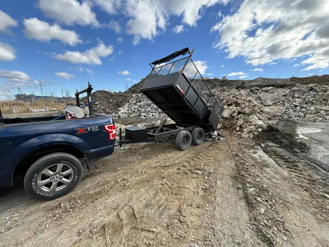 dumping trailer/remorque dompeuse: 5’6” x 10’ in Cargo & Utility Trailers in West Island - Image 6