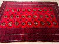 Handmade Vintage Persian Turkmen Wool Rug (120x170cm) (3.9x5.6F)