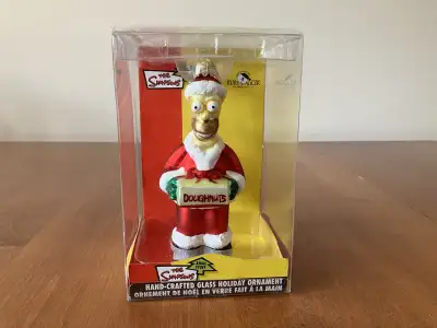 The Simpsons Xmas Stuff Kurt Adler Glass Homer Simpson Ornament, View more