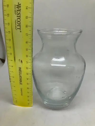 Glass vase - 6 inch tall X 4 inch wide, View more