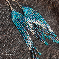 Beaded earrings handmade native style bohemian vibes