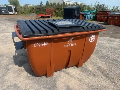 Conteneur en polyéthylène pour matière compostable 2 verges, View more