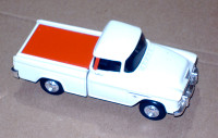 1955 Chev pickup truck, 1/43 scale, diecast metal