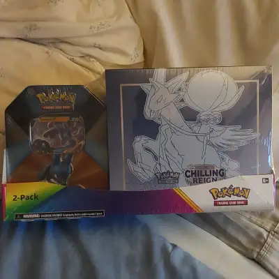 Pokemon Chilling Reign ETB with Lucario tin, $225, View more
