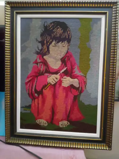 Hand made cross-stitch needle work painting, View more