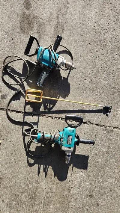 2 ,makita mixing drills one  new paddel for groute 240 cash, View more