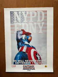 Captain America 2001 Original Lithograph Poster by Joe Jusko