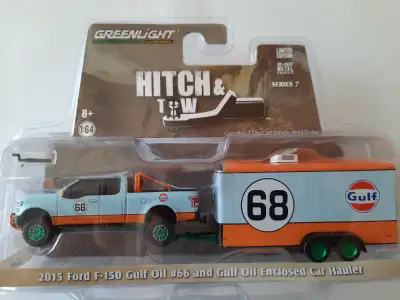 CHASE F150 Ford Greenlight hitch & tow , GULF  st;hot wheels, View more