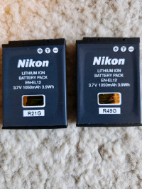 2 Nikon EN-EL12 Rechargeable Li-ion Battery