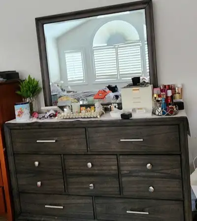 Bedroom Dresser and Mirror, View more