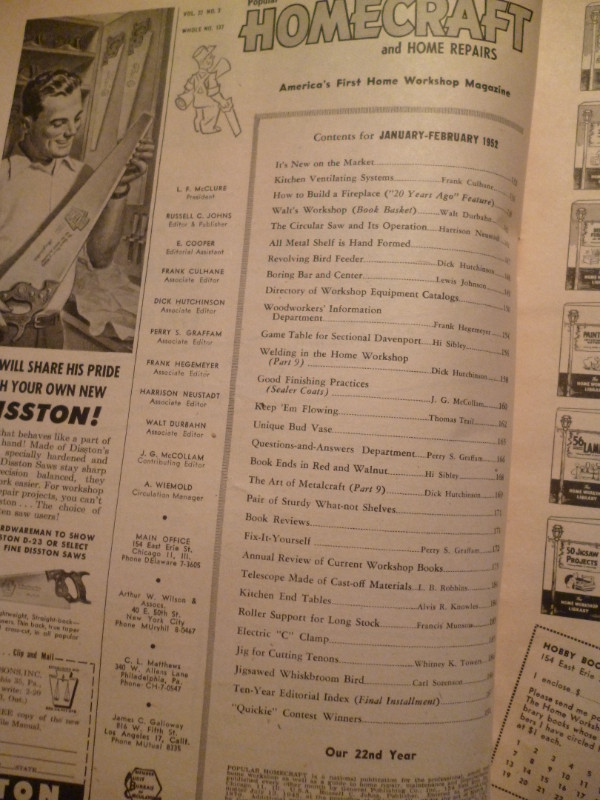 Popular Homecraft & Home Repair magazines x 3 from 1952 in Arts & Collectibles in Peterborough - Image 3