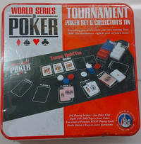 WORLD SERIES OF POKER--TOURNAMENT POKER SET/COLLECTOR'S TIN