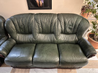 Leather sofa set