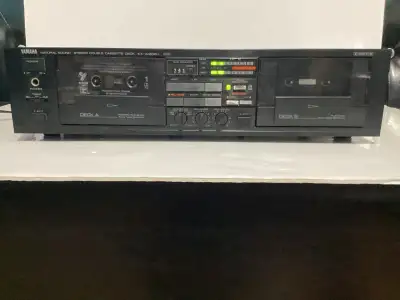 YAMAHA KX W202 STEREO DOUBLE CASSETTE DECK MADE IN JAPAN 1988-90, View more