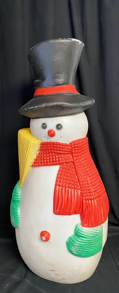 Old School Plastic Frosty The Snowman Outdoor Decoration, View more