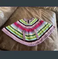 Gap Girls Knit Rainbow Poncho size 2