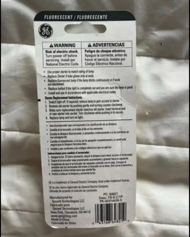 New GE Fluorescent Starter FS-5 in Stoves, Ovens & Ranges in City of Halifax - Image 3