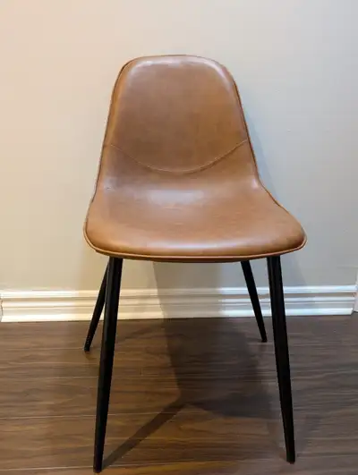 Modern Tan Faux Leather Chair, View more