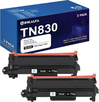 NEW: Toner Cartridge for Brother TN830, 2 Pack