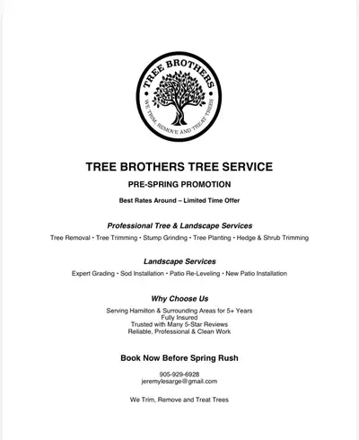 Tree brothers tree service (pre spring promotion), View more