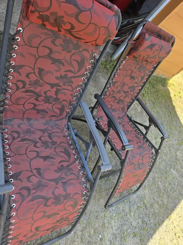 Two Identical Lounge Chairs with Headrests – $60 for 2 Chairs