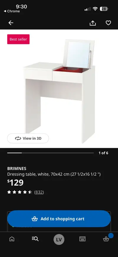 IKEA make up table, View more