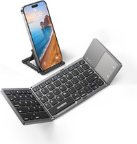 iClever Foldable Keyboard, BK08 Bluetooth Keyboard with Touchpad