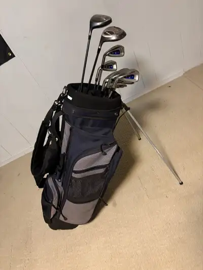 left handed golf clubs and bag , View more