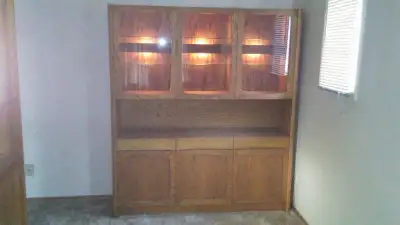 Solid Oak China Cabinet / Wall Unit, View more