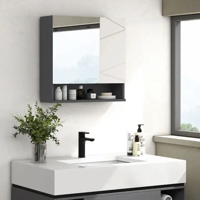 Medicine Cabinet, Wall Mounted Bathroom Mirror Cabinet with Mirr in Home Décor & Accents in Markham / York Region - Image 9