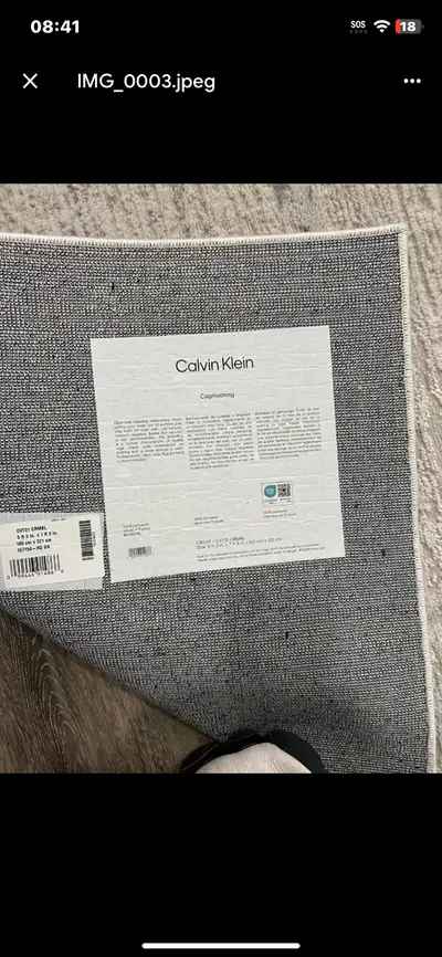 Fairly new Calvine Kline area rug OBO