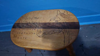 a stool with a horse 